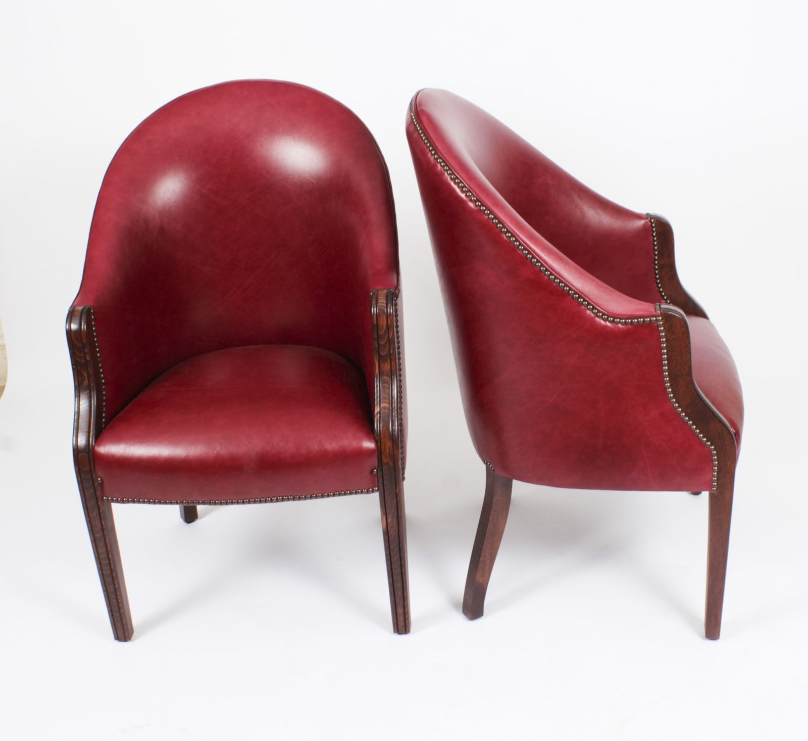 Bespoke English Handmade Leather Desk Chair Burgundy photo furniture
