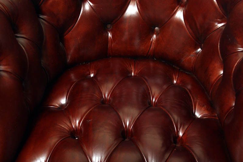 Bespoke English Hand Made Leather Directors Desk Chair Dark Brown photo vintage