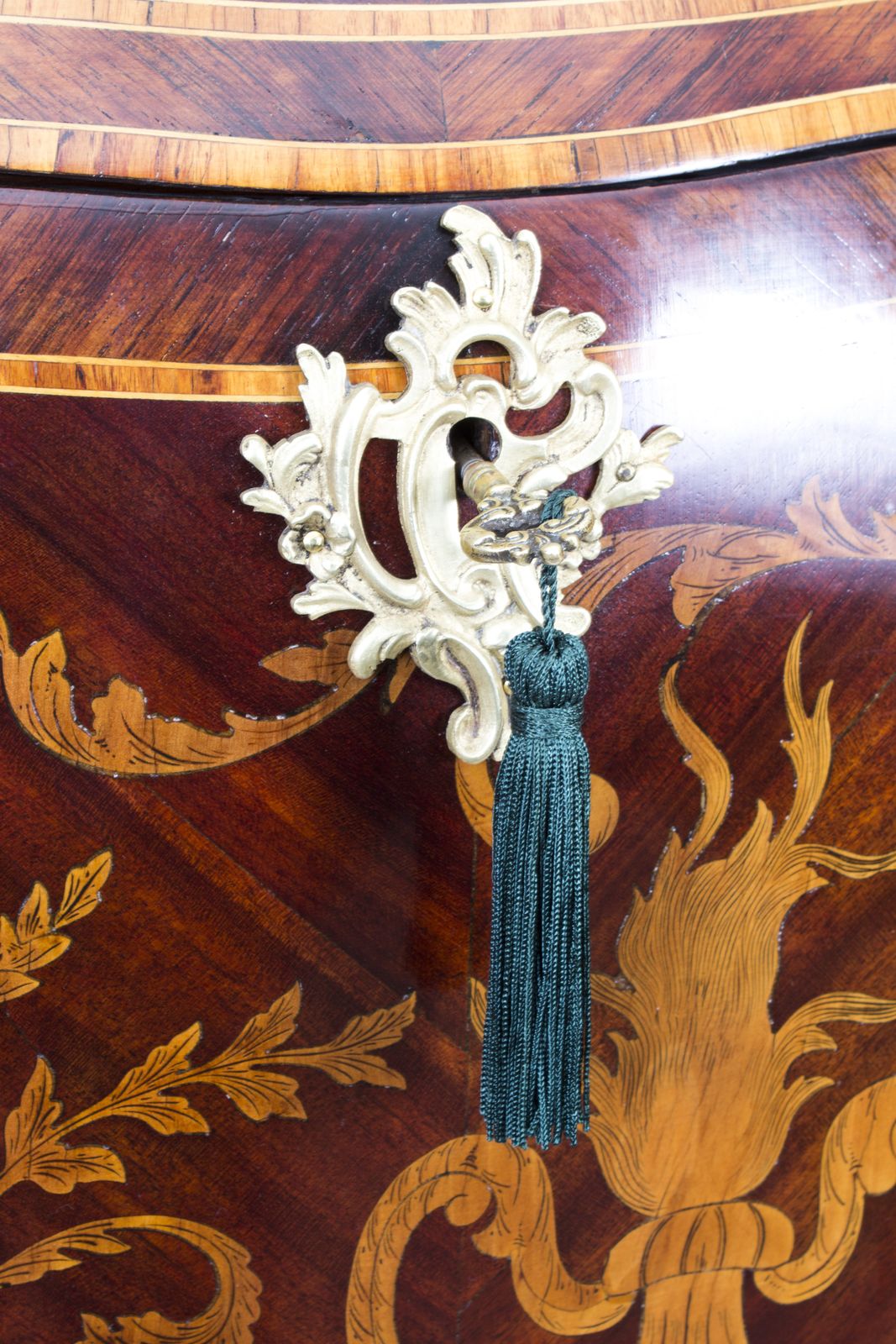 Antique French Rococo Revival Marquetry Secretaire A Abattant C 1850 photo Furniture