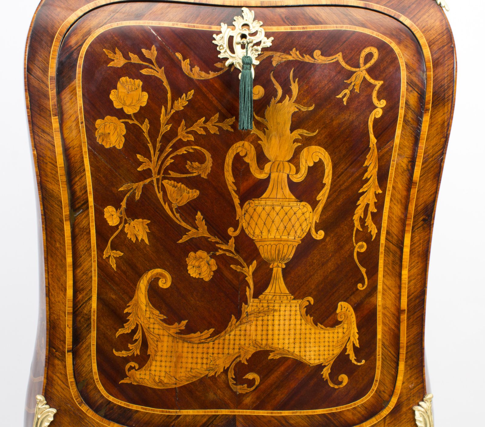 Antique French Rococo Revival Marquetry Secretaire A Abattant C 1850 photo buy