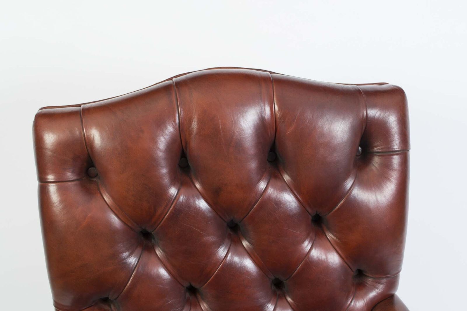 Bespoke English Handmade Gainsborough Leather Desk Chair photo vintage