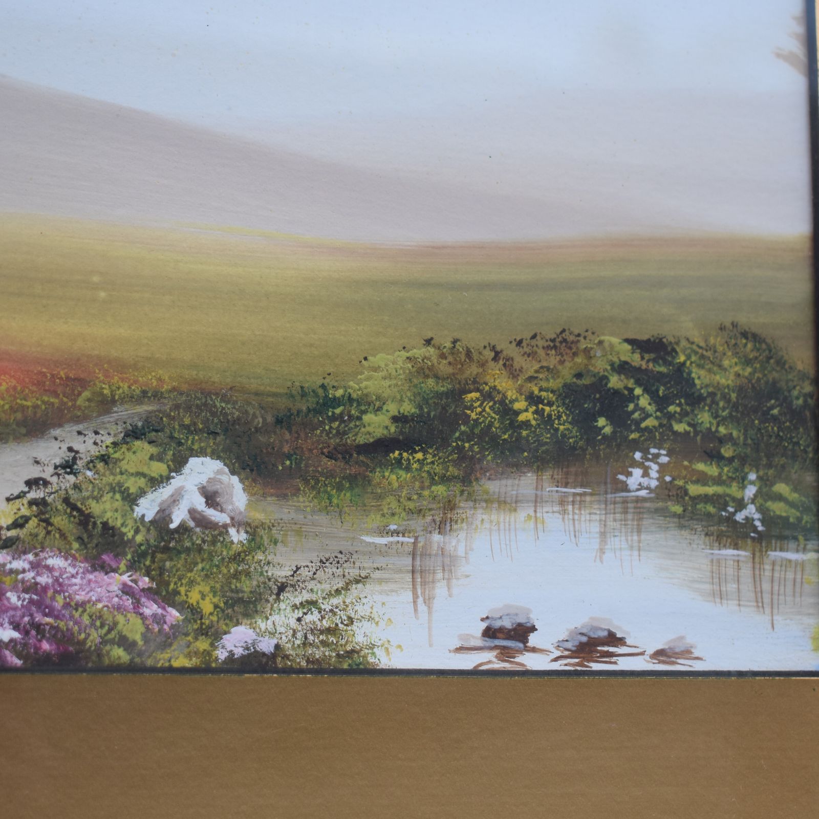 Antique 1900 Ae Dumble Haytor High Willbays Dartmoor Watercolour Gilt Frame Pair photo 195.0