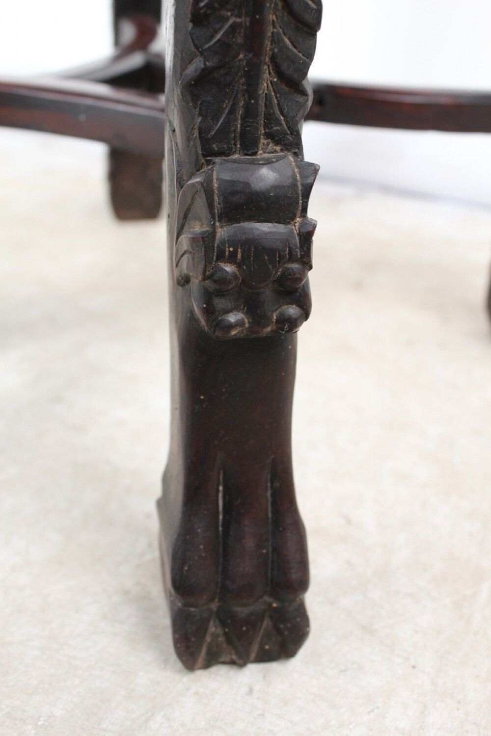Antique Chinese Rosewood Marble Top Lamp Table photo buy