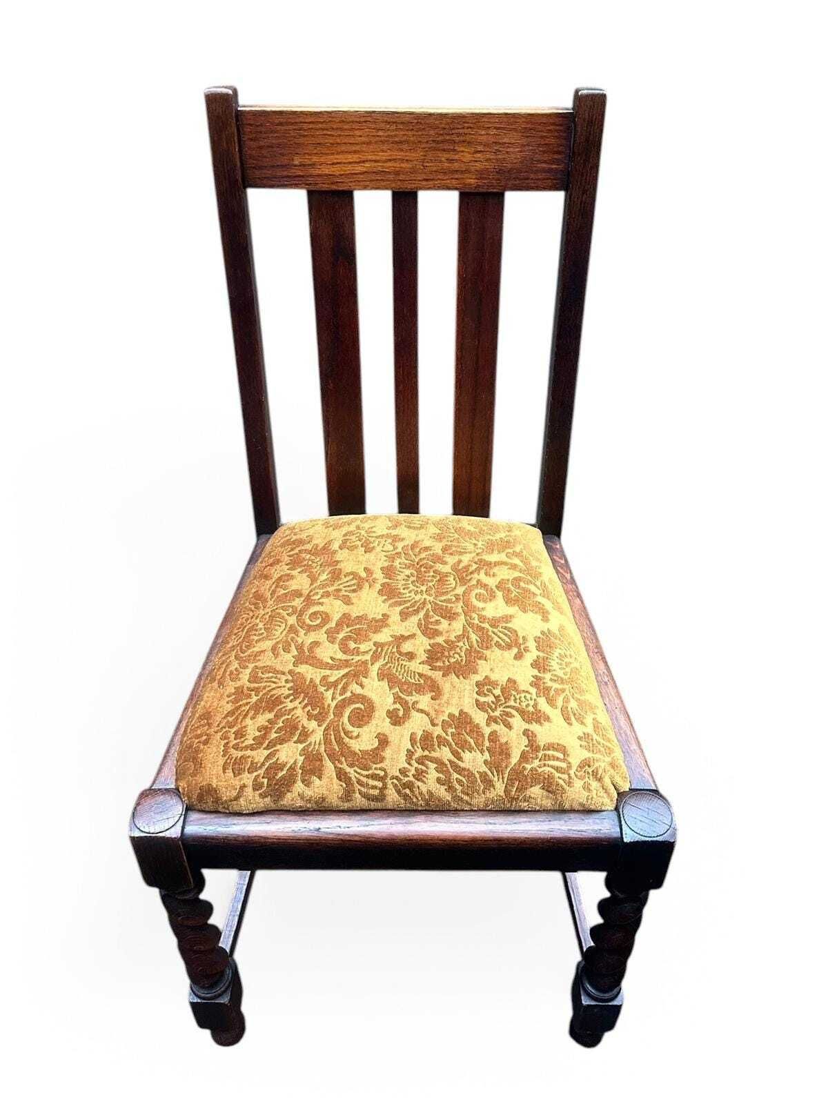 Antique Edwardian Bedroom Chair / C1910 / Barley Twist Legs photo for sale