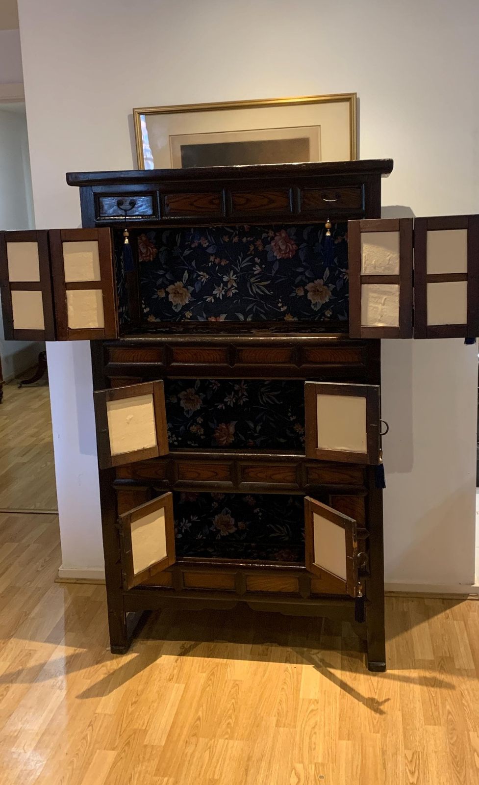Vintage Korean Elm Bandaji Cabinet /Scholars/Wedding photo Furniture