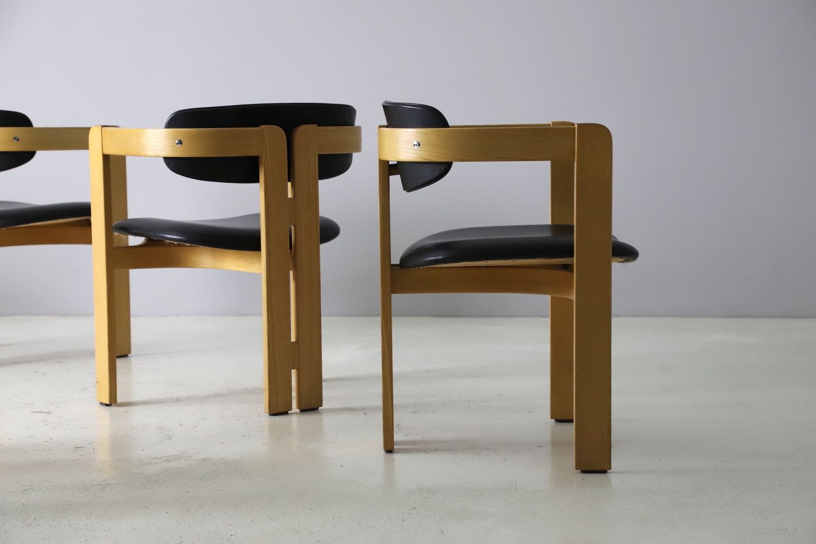 Italian Dining Chairs In The Manner Of Tobia Scarpa photo for sale