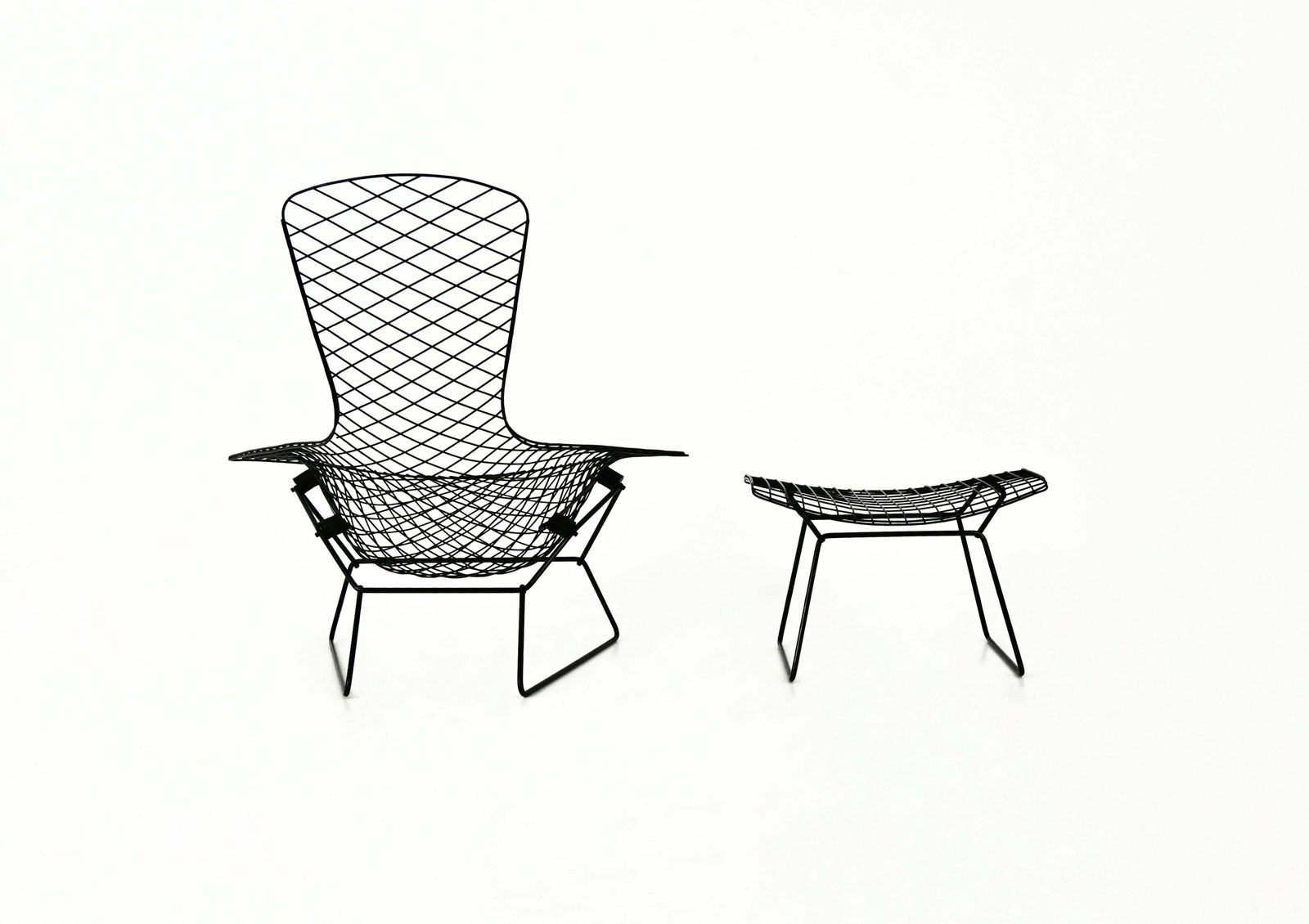 Bird Chair With Ottoman By Harry Bertoia For Knoll, 1960 photo vinterior