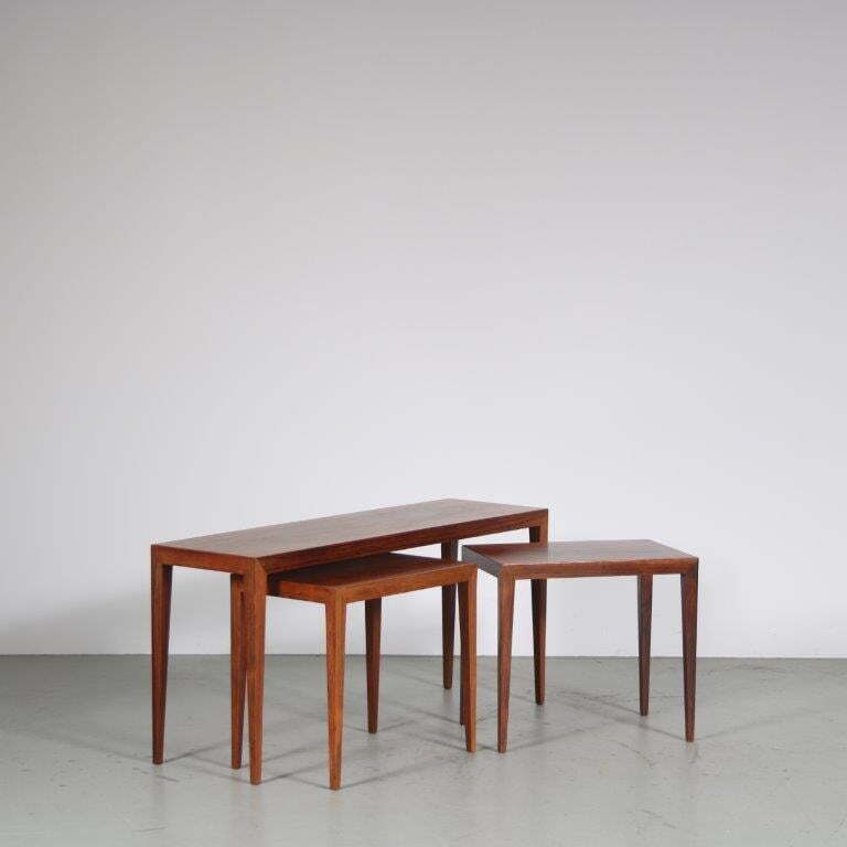 Severin Hansen Nesting Tables For Haslev, Denmark 1960 photo furniture