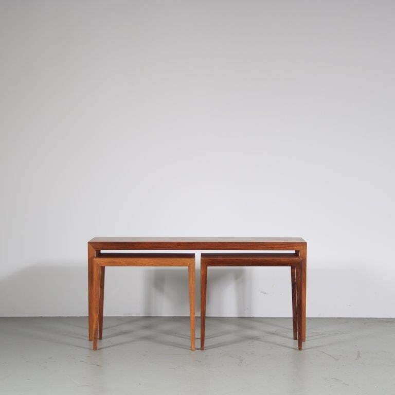 Severin Hansen Nesting Tables For Haslev, Denmark 1960 photo for sale