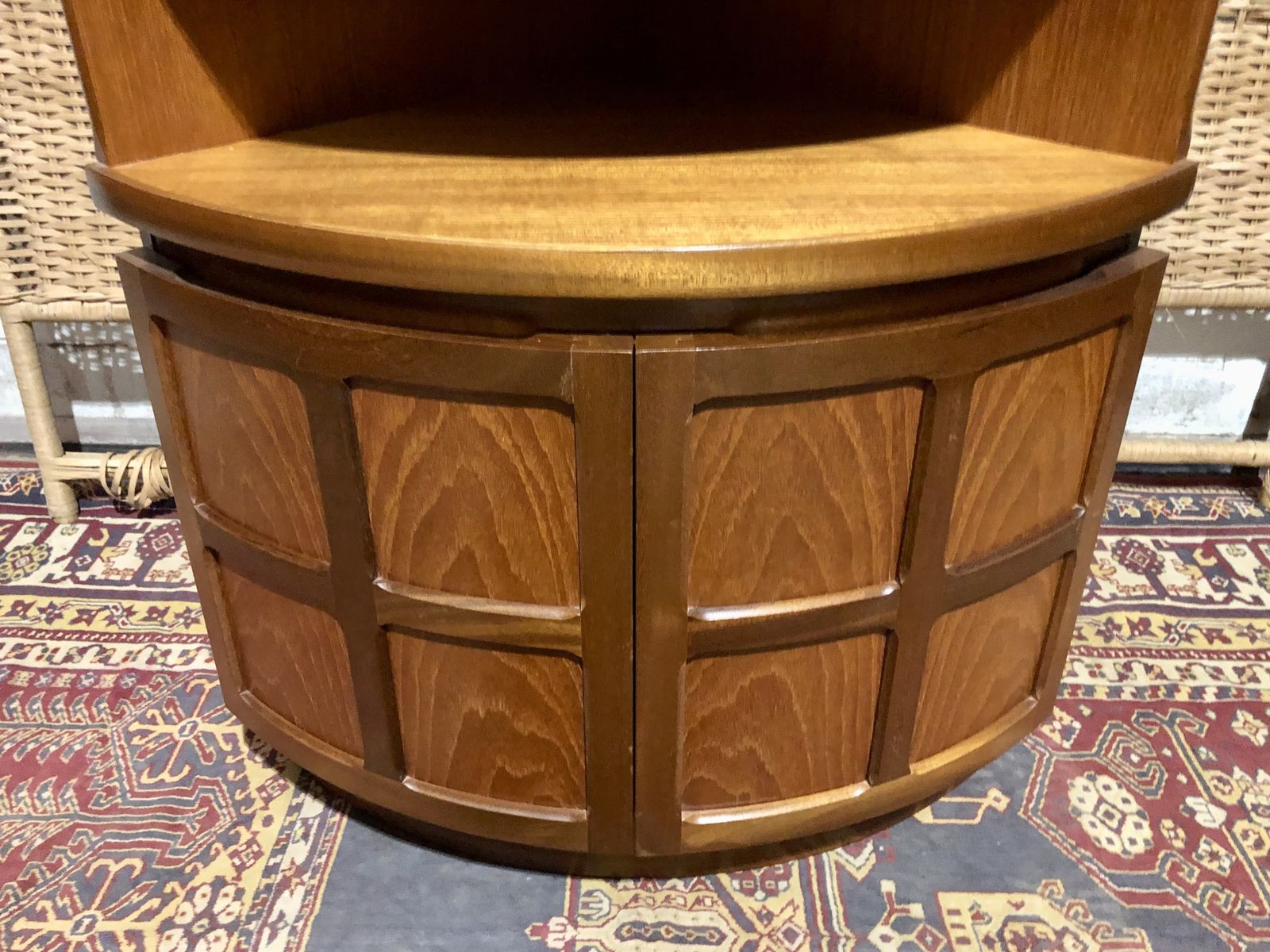 photo furniture A Handsome Pair Of Retro Teak Corner Cabinets By Nathan