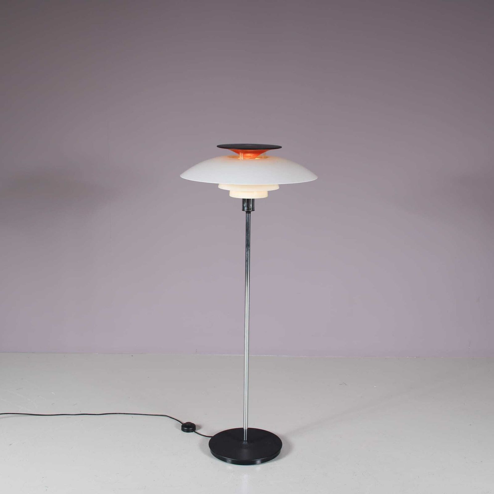 1970s Poul Henningsen “Ph80” Floor Lamp For Louis Poulsen, Denmark