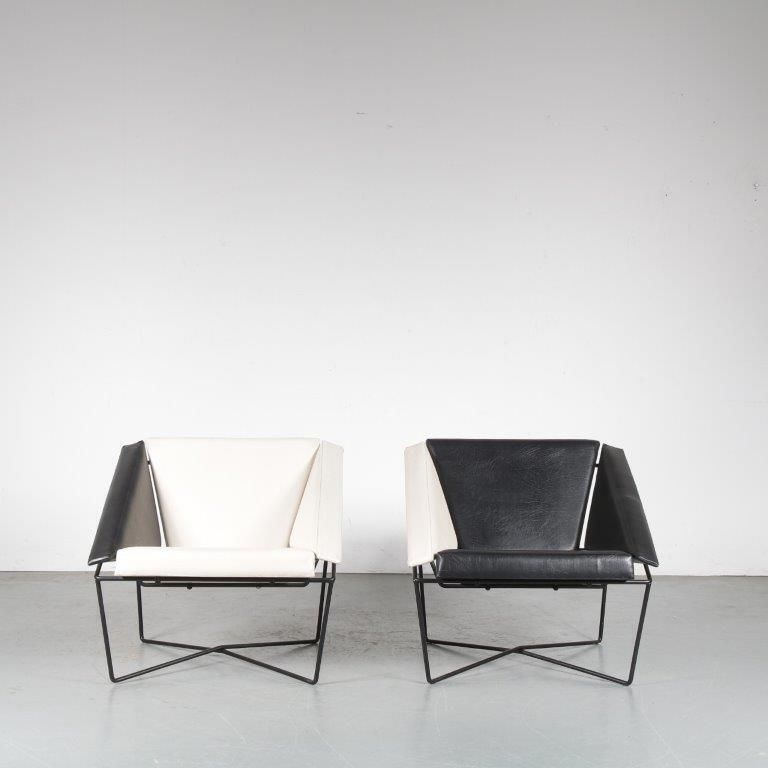 Rob Eckhardt Pair Of “Van Speyk” Chairs For Pastoe, Netherlands 1984 photo for sale