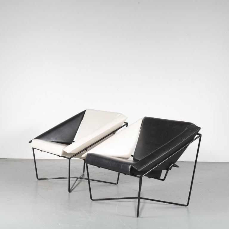 Rob Eckhardt Pair Of “Van Speyk” Chairs For Pastoe, Netherlands 1984 photo vintage