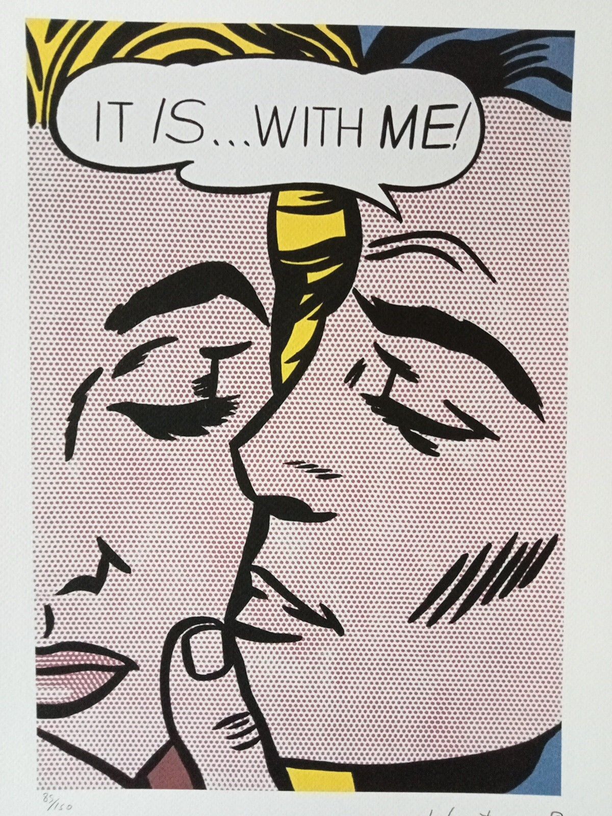 Roy Lichtenstein Certified Lithograph 35x50 photo Art