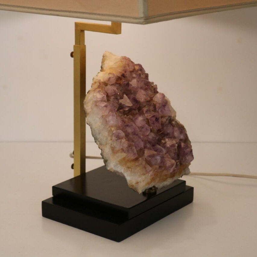 Amethyst Table Lamp In The Style Of Willy Daro, Belgium 1970 photo Lighting