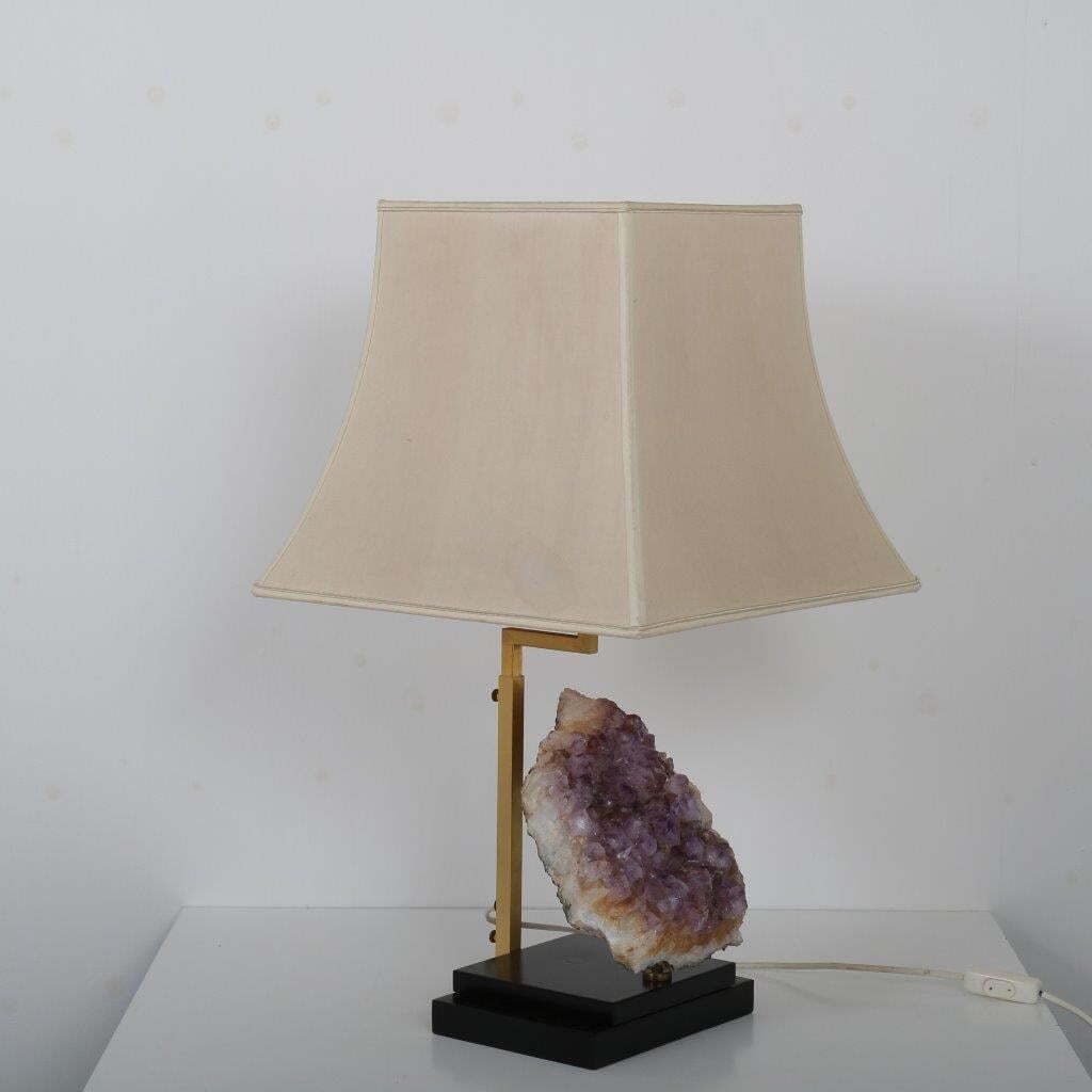 Amethyst Table Lamp In The Style Of Willy Daro, Belgium 1970 photo vinterior