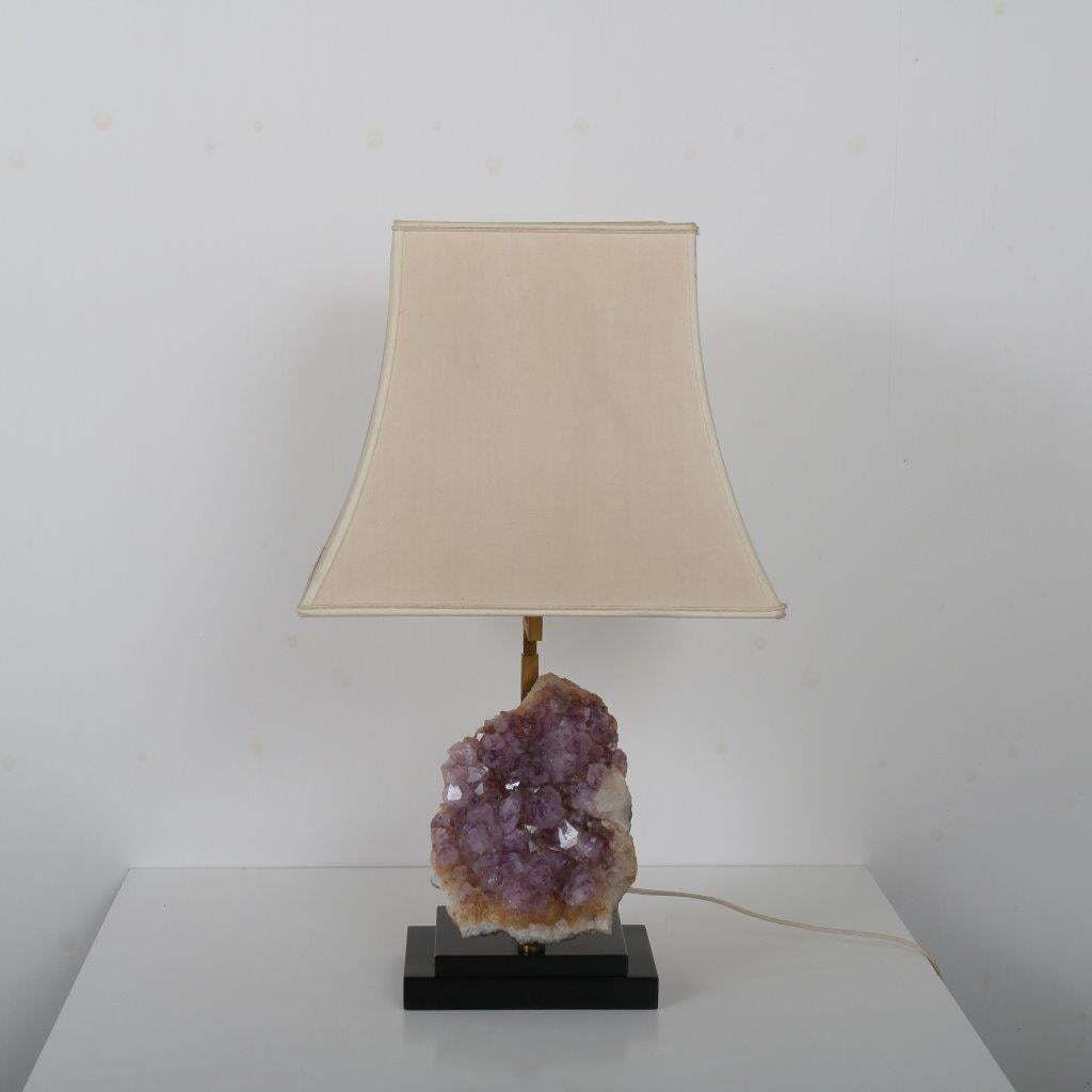 Lighting Amethyst Table Lamp In The Style Of Willy Daro, Belgium 1970 photo