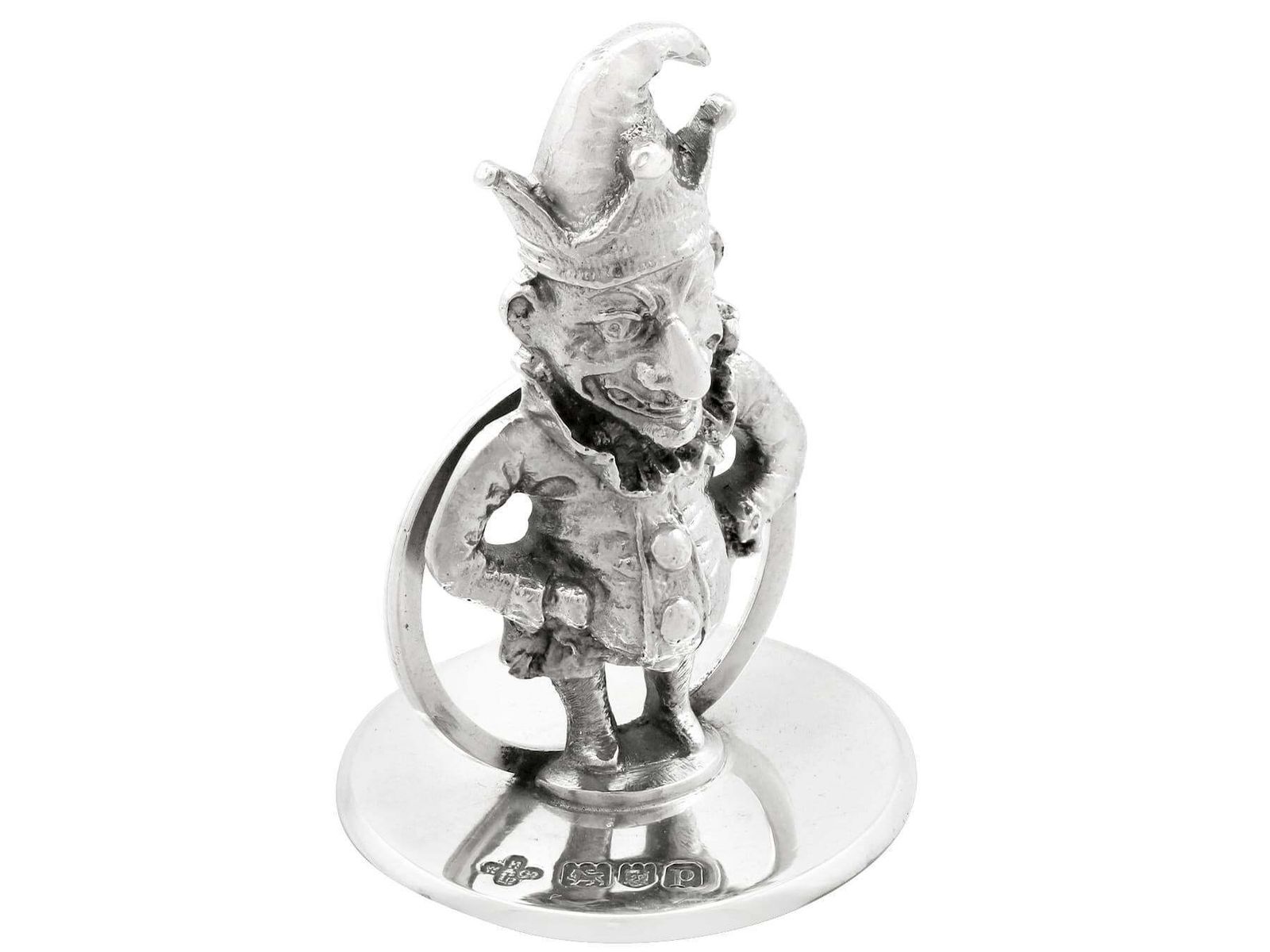 Antique Sterling Silver Punch And Judy Card / Menu Holders photo 1898.0
