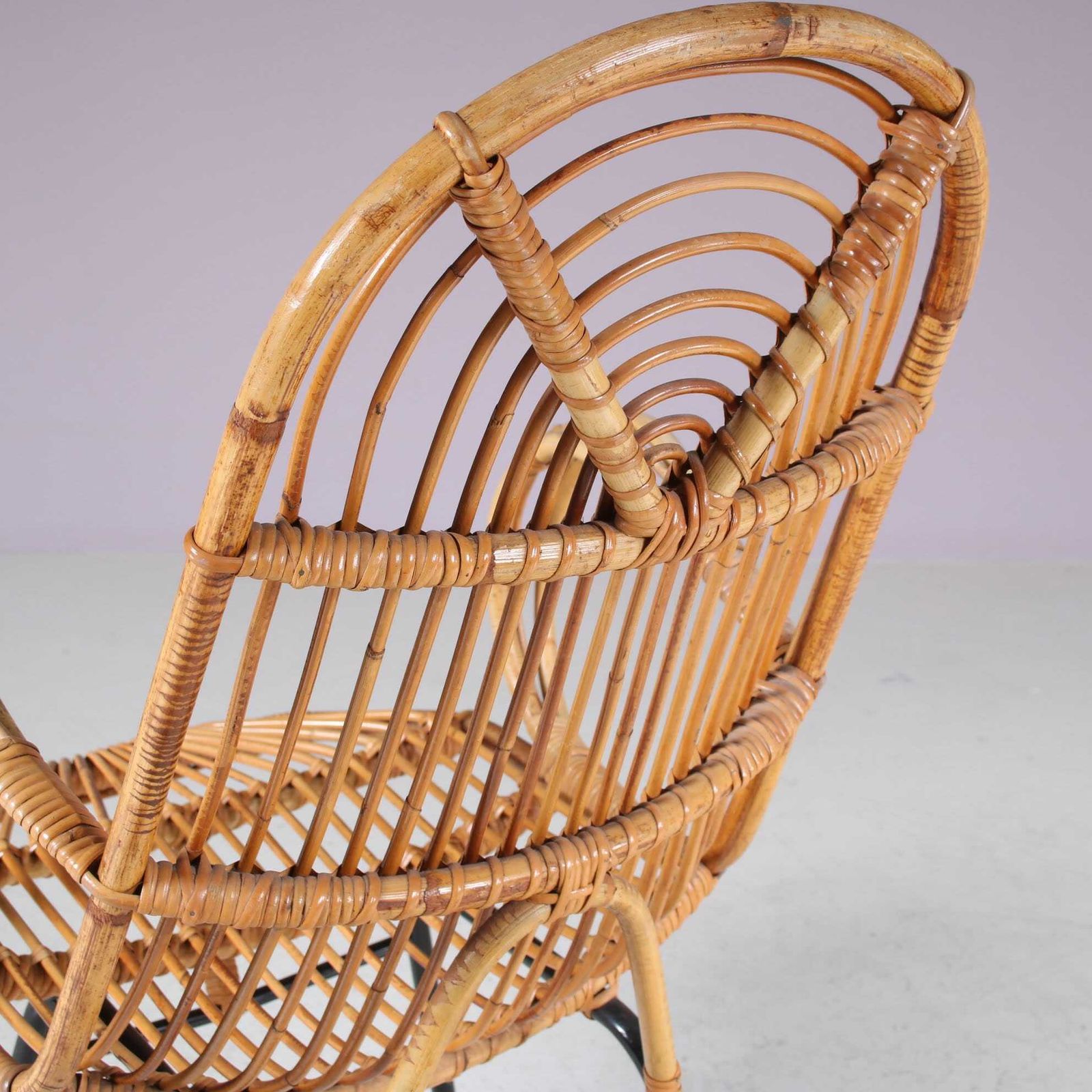 1950s Rattan Chair By Gebroeders Jonkers, Netherlands photo buy