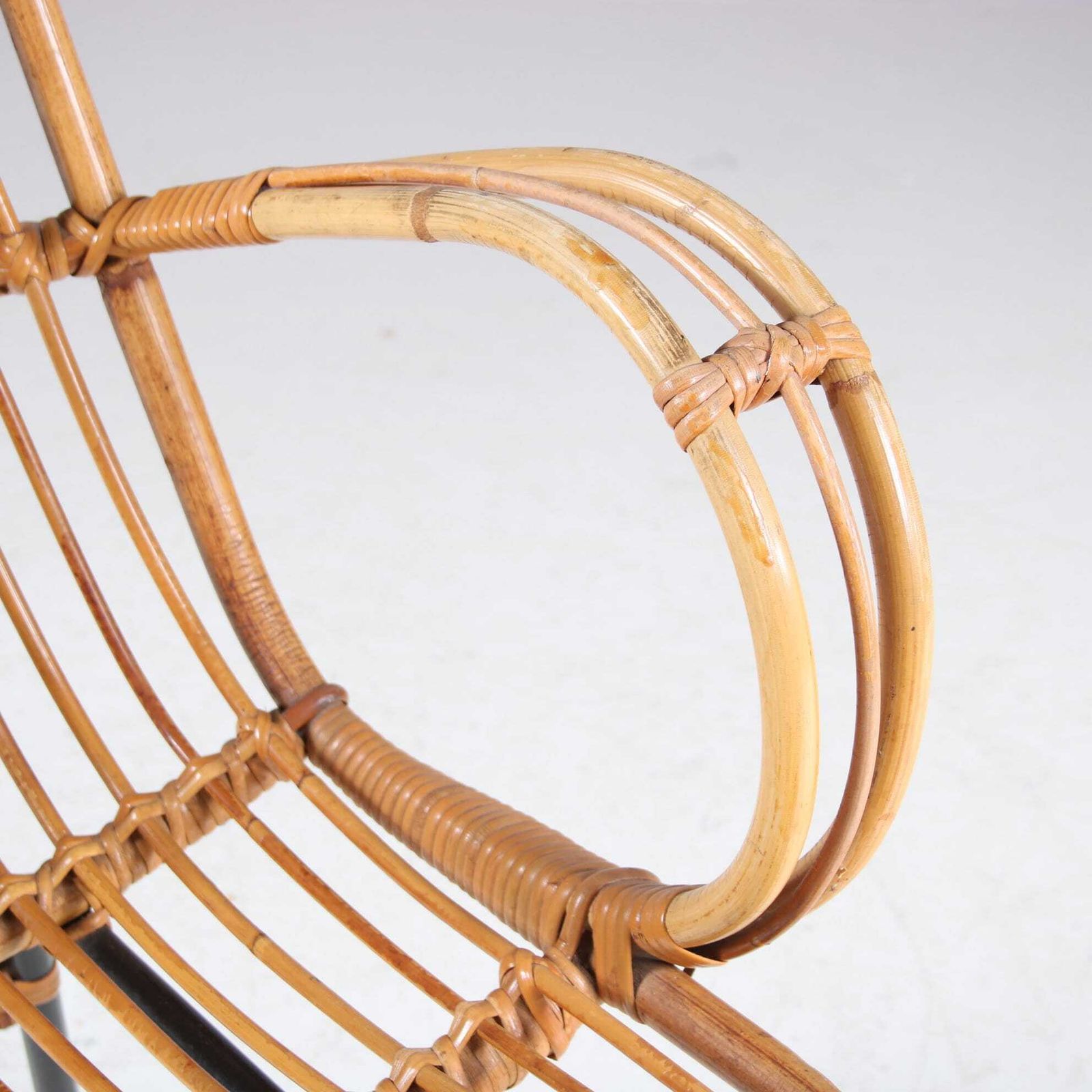 photo for sale 1950s Rattan Chair By Gebroeders Jonkers, Netherlands
