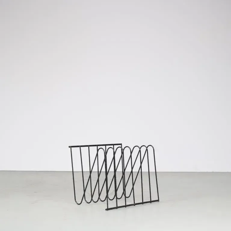 1970s Magazine Rack By Francois Arnal For Atelier A, France photo vintage