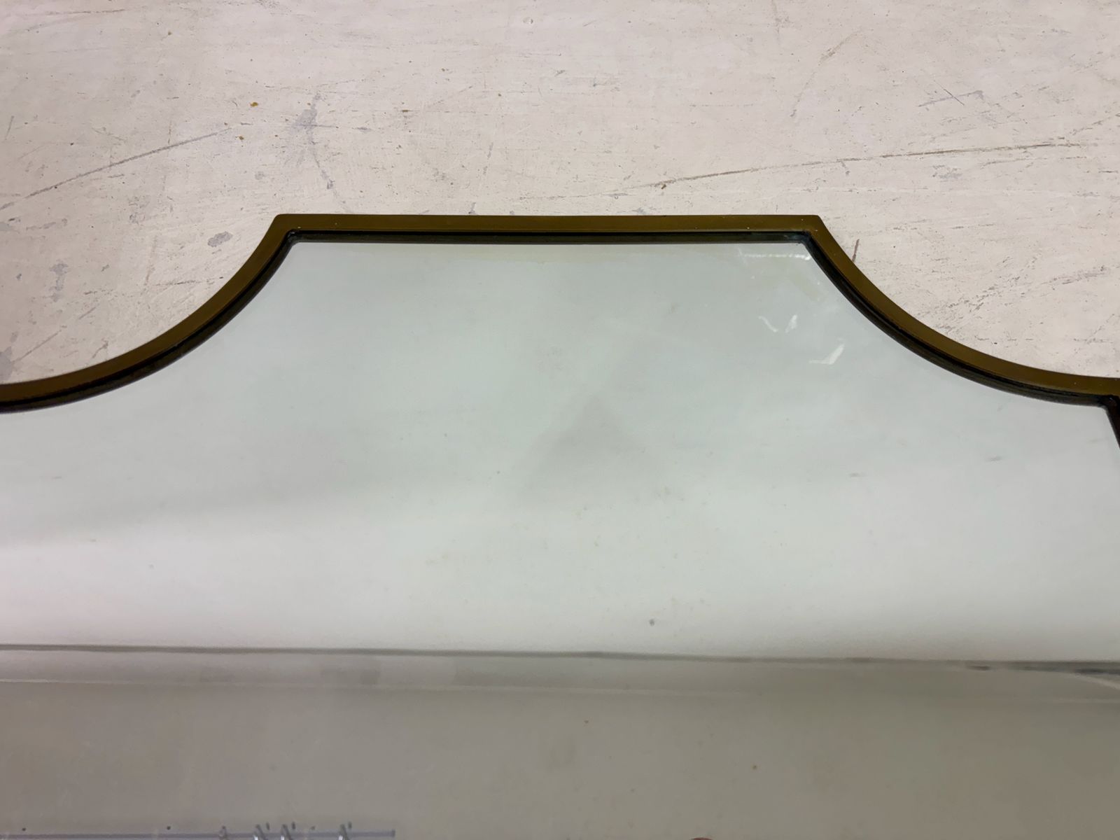 1950s Italian Brass Shield Mirror photo 1195.0