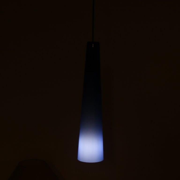 1960s Blue Glass Hanging Lamp By Vistosi, Italy photo vintage