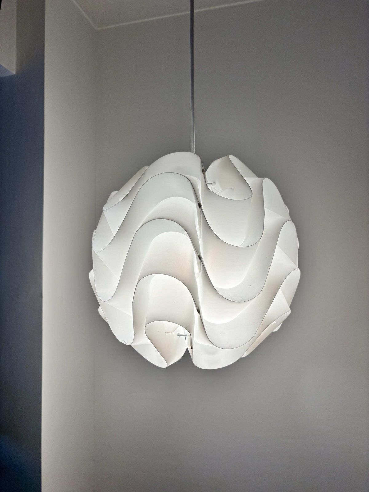 White Sinus Pendant Designed By Poul Christiansen For Le Klint Denmark In 1971, Model 172 photo Lighting