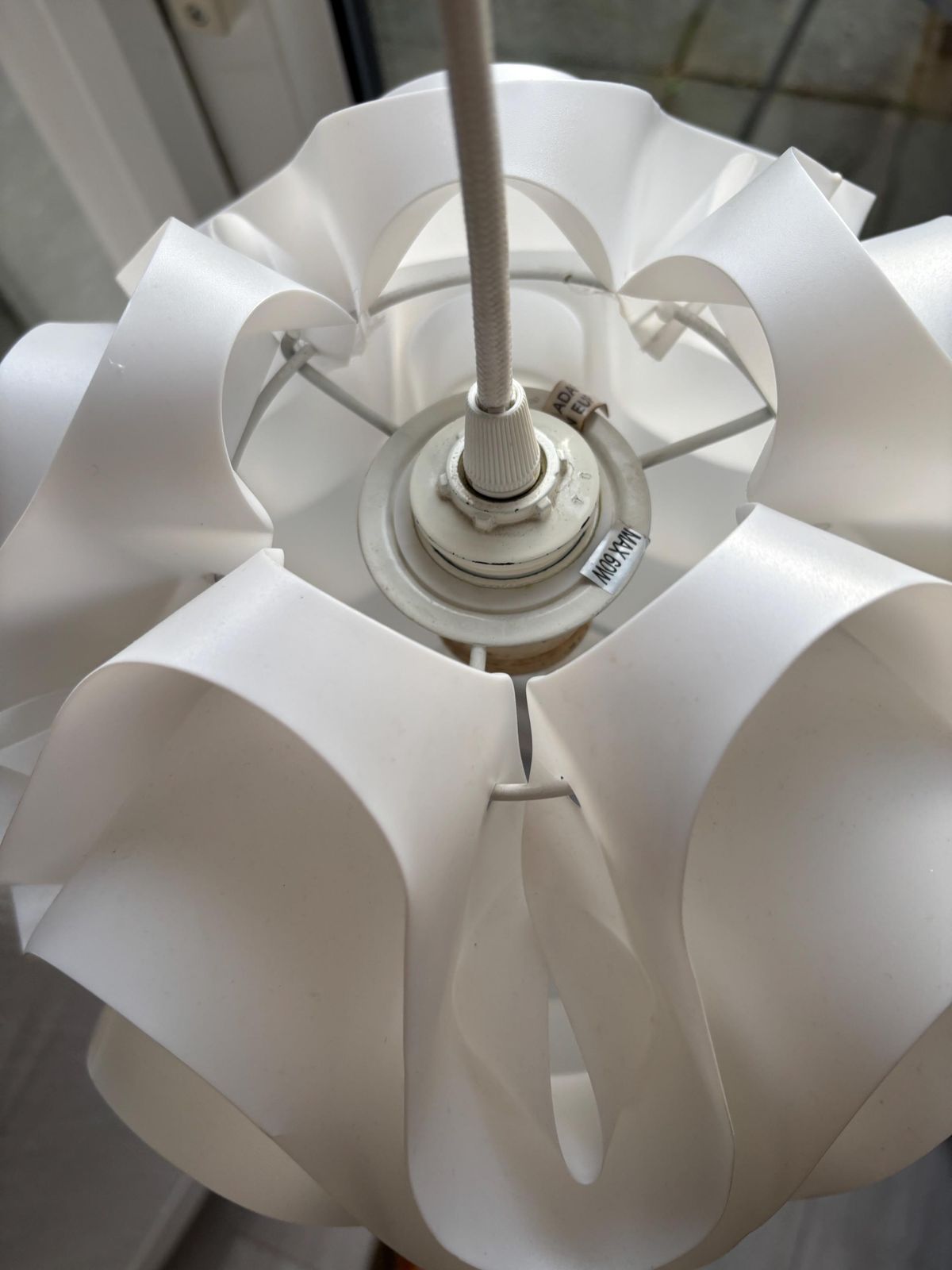 White Sinus Pendant Designed By Poul Christiansen For Le Klint Denmark In 1971, Model 172 photo buy