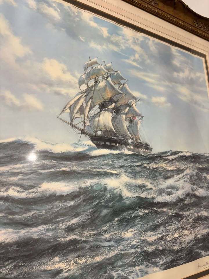 photo furniture Limited Edition Print   After Montague Dawson, The Windsor Castle, Numbered 184/200 Signed By Lord Mountbatten Of Burma,