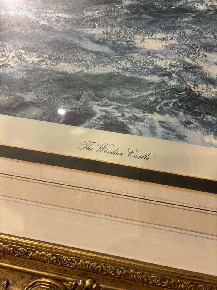 349.0 Limited Edition Print   After Montague Dawson, The Windsor Castle, Numbered 184/200 Signed By Lord Mountbatten Of Burma, photo