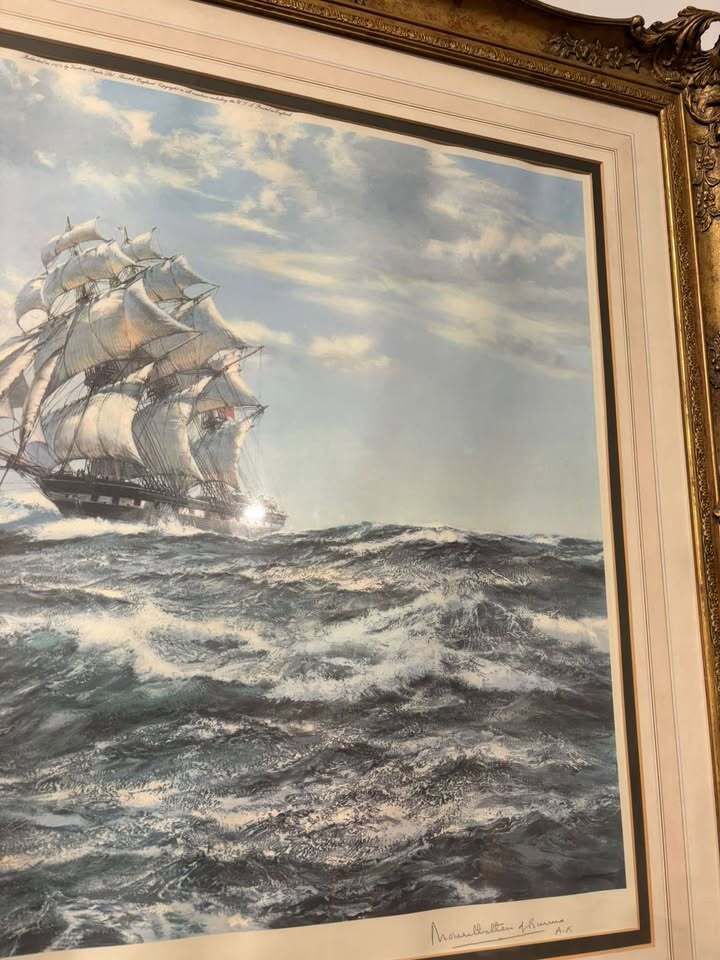 photo vinterior Limited Edition Print   After Montague Dawson, The Windsor Castle, Numbered 184/200 Signed By Lord Mountbatten Of Burma,