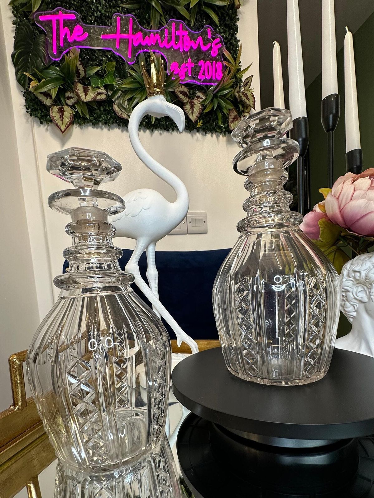 photo for sale Pair Of Victorian Cut Crystal Decanters  England | Circa 1860–1890