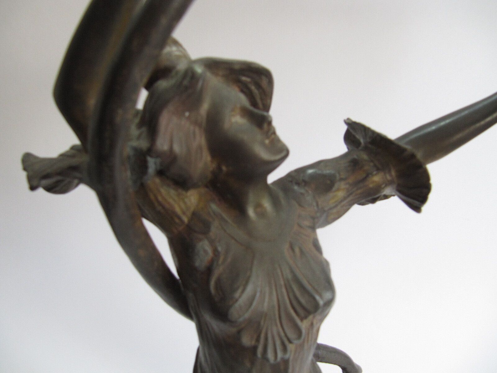Very Rare Stunning Large Art Nouveau Figurine Lady Bronze Lamp photo 1200.0