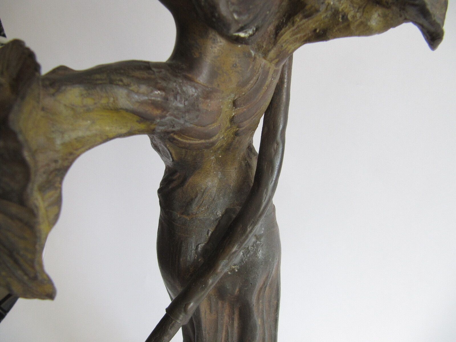 Very Rare Stunning Large Art Nouveau Figurine Lady Bronze Lamp photo buy