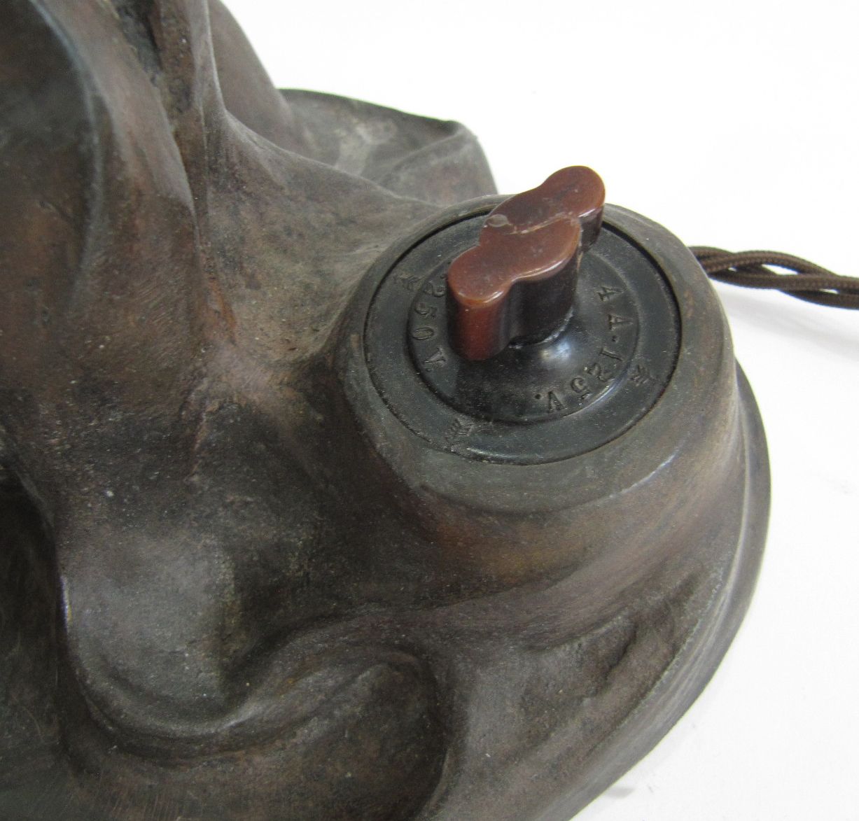 photo buy Very Rare Stunning Large Art Nouveau Figurine Lady Bronze Lamp