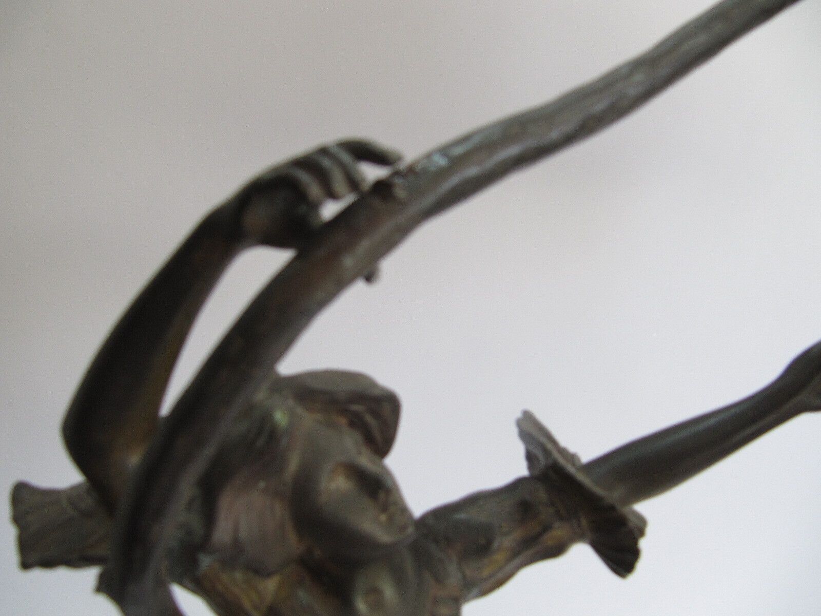 photo vintage Very Rare Stunning Large Art Nouveau Figurine Lady Bronze Lamp