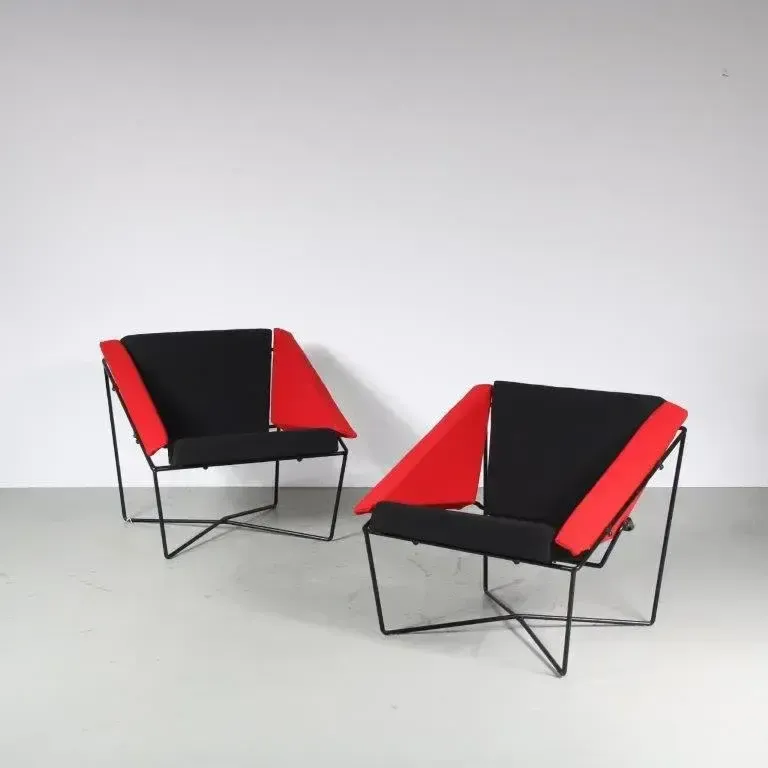 Pair Of “Van Speyk” Chairs By Rob Eckhardt For Pastoe, Netherlands 1984 photo furniture