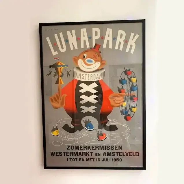 Lunapark Poster By Reyn Dirksen, Netherlands 1950 photo furniture