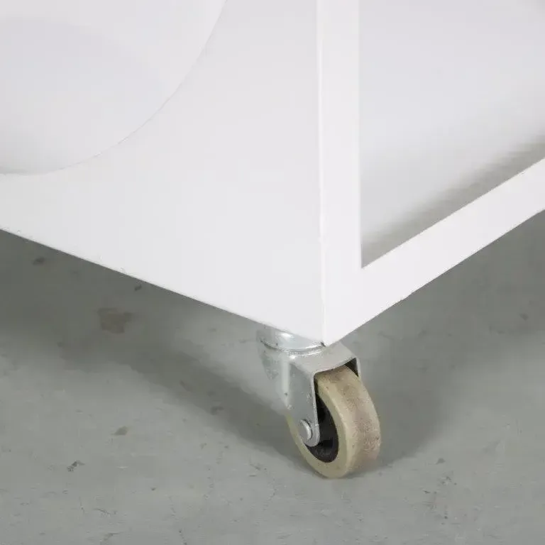1960s Unique White Metal Trolley From The Netherlands photo vinterior