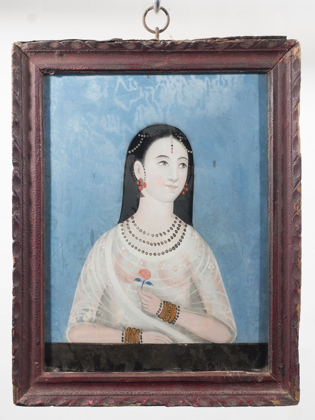 Mastani Of Bhaji Rao 18th Century Reverse Glass Painting