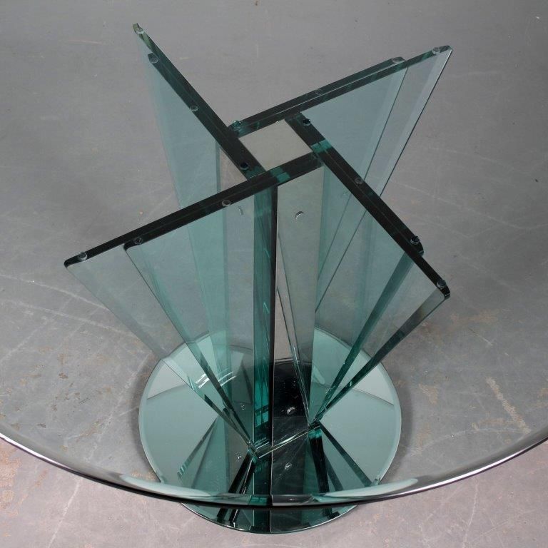 Nile Glass Table By Galotti And Radice Italy 1970 photo for sale