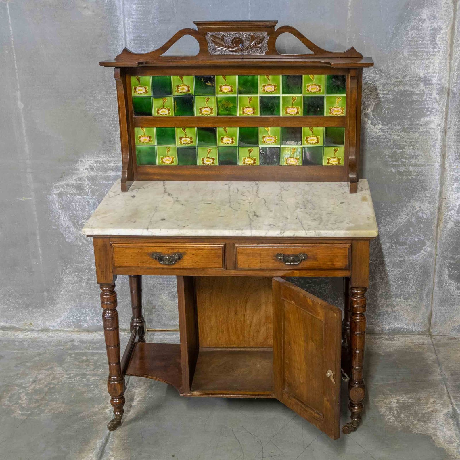 Late Victorian Mahogany Washstand photo for sale