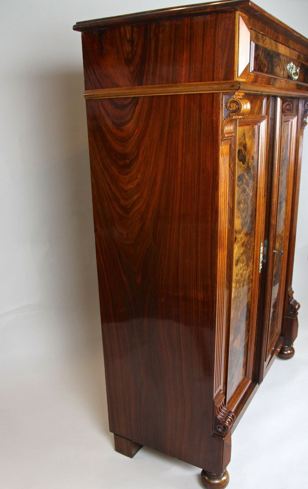 19th Century Nutwood Half Cabinet, Nutwood/ Burl   Austria, Circa 1880 photo for sale