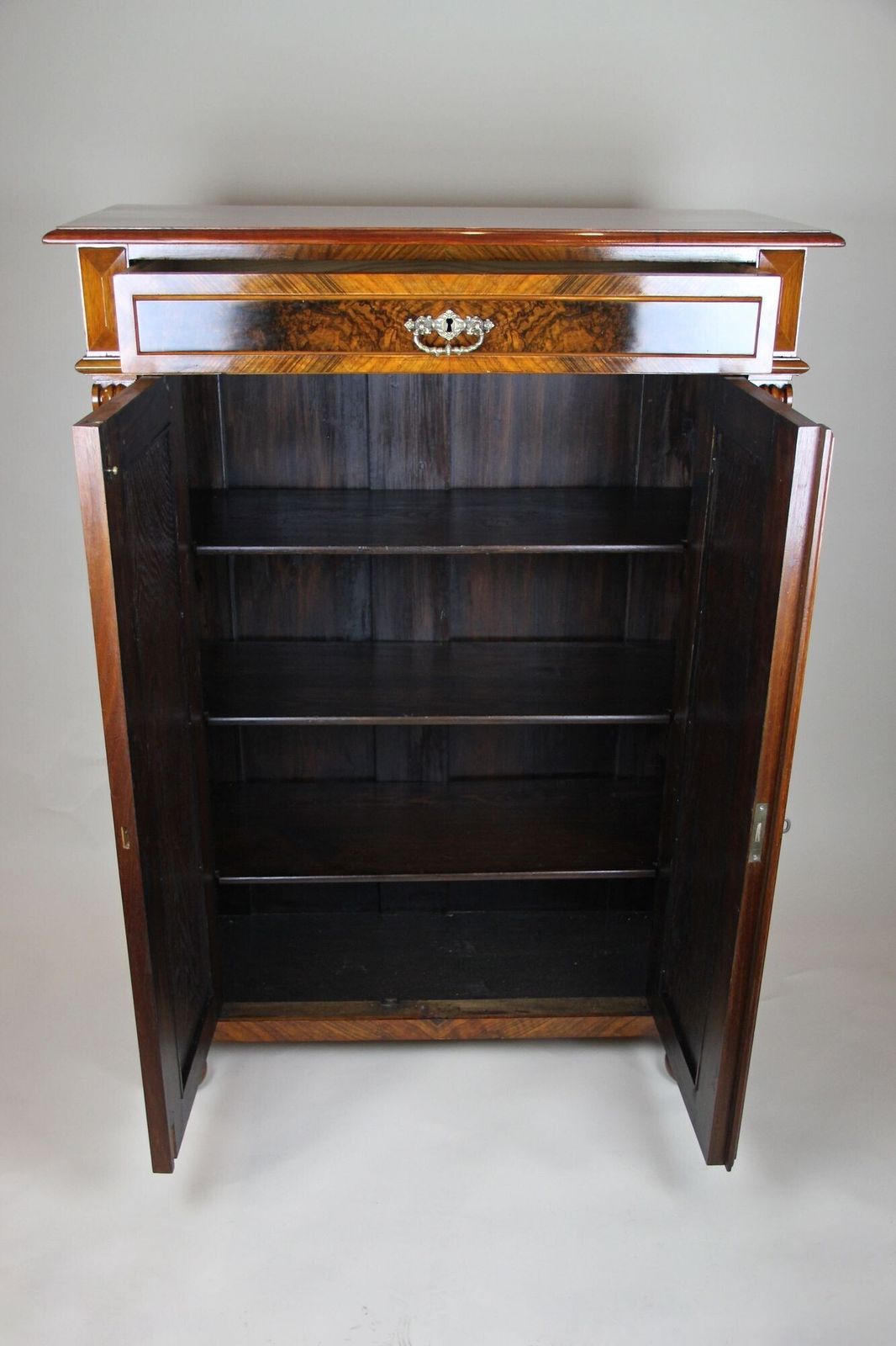19th Century Nutwood Half Cabinet, Nutwood/ Burl   Austria, Circa 1880 photo buy