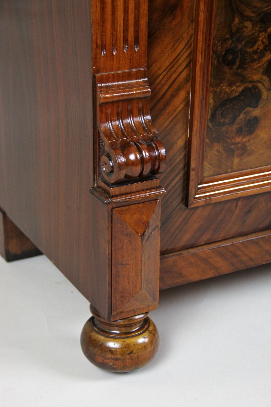photo furniture 19th Century Nutwood Half Cabinet, Nutwood/ Burl   Austria, Circa 1880