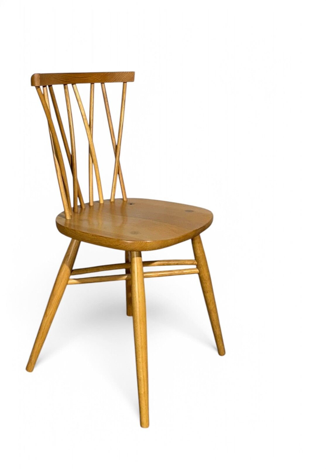 125.0 Ercol Chiltern Candle Stick Chair Desk Chair Oak photo