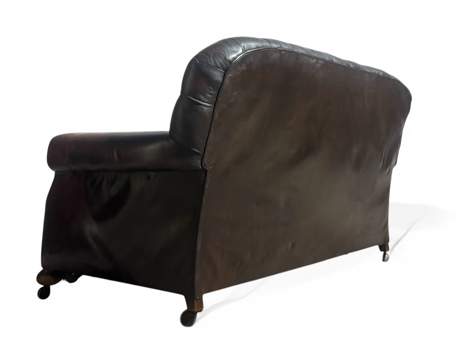 Antique Leather Chesterfield Sofa C1920 Country House  Brown Leather And Suade photo buy