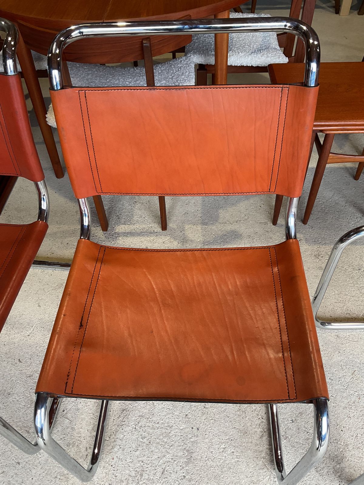 Set Of 4 Chairs By Mart Stam For Fasem, 1970s In Mid Century Style photo Furniture