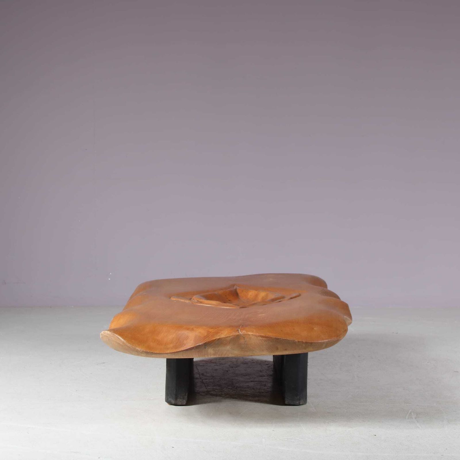 photo for sale 1980s Sculptural Coffee Table By Gerard Ducouret, France